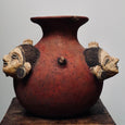 A decorative terracotta vessel