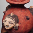 A decorative terracotta vessel