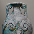 A decorative terracotta vessel